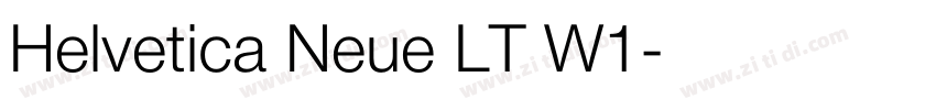 Helvetica Neue LT W1字体转换